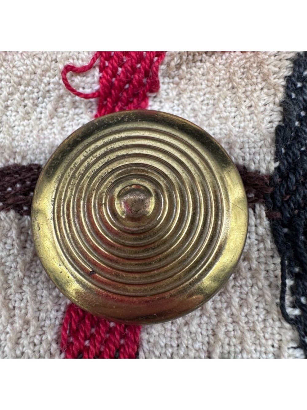 Vintage Clutch Handbag 1940s Woven Rainbow Purse Cosmetics Hosiery Mid Century - Picture 5 of 12
